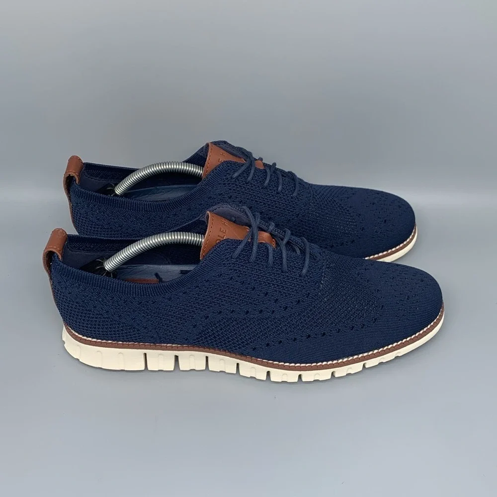 Cole Haan Zerogrand Stitchlite Oxford Navy Blue Dress Shoes C24947 Men's Sz 11
